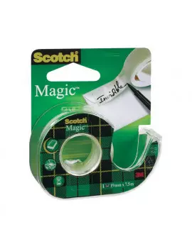 Dispenser per Nastro Adesivo Scotch Magic 810 3M - 19 mm x 7,5 m - 95756 (Trasparente)