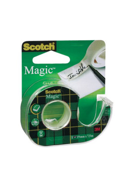Dispenser per Nastro Adesivo Scotch Magic 810 3M - 19 mm x 7,5 m - 95756 (Trasparente)
