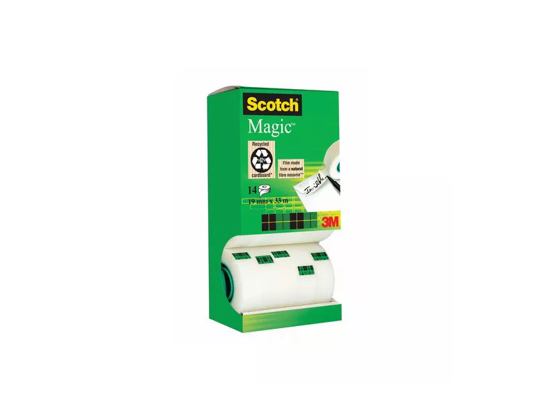 Nastro Adesivo Scotch Magic 810 3M - Acrilico - 19 mm x 33 m - 9252 (Trasparente Conf. 14) Nastro Adesivo Scotch Magic 810 3M - Acrilico - 19 mm x 33 m - 9252 (Trasparente Conf. 14)