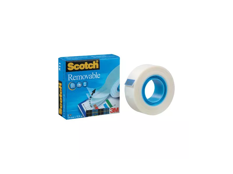 Nastro Adesivo Scotch Magic 811 3M - Acrilico - 19 mm x 33 m - 82251 (Trasparente) Nastro Adesivo Scotch Magic 811 3M - Acrilico - 19 mm x 33 m - 82251 (Trasparente)
