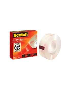 Nastro Adesivo in PPL Scotch 600 Crystal 3M - 19 mm x 33 m - 30598 (Supertrasparente)