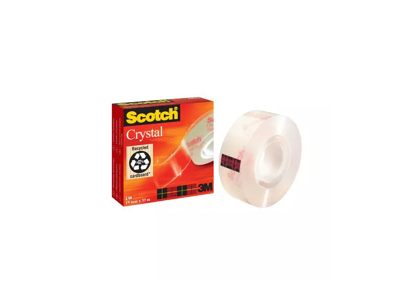 Nastro Adesivo in PPL Scotch 600 Crystal 3M - 19 mm x 33 m - 30598 (Supertrasparente) Nastro Adesivo in PPL Scotch 600 Crystal 3M - 19 mm x 33 m - 30598 (Supertrasparente)