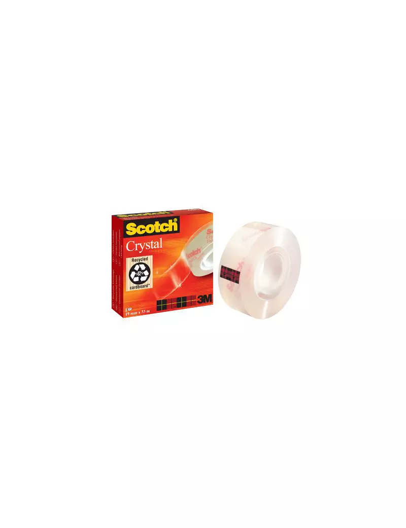 Nastro Adesivo in PPL Scotch 600 Crystal 3M - 19 mm x 33 m - 30598 (Supertrasparente) Nastro Adesivo in PPL Scotch 600 Crystal 3M - 19 mm x 33 m - 30598 (Supertrasparente)