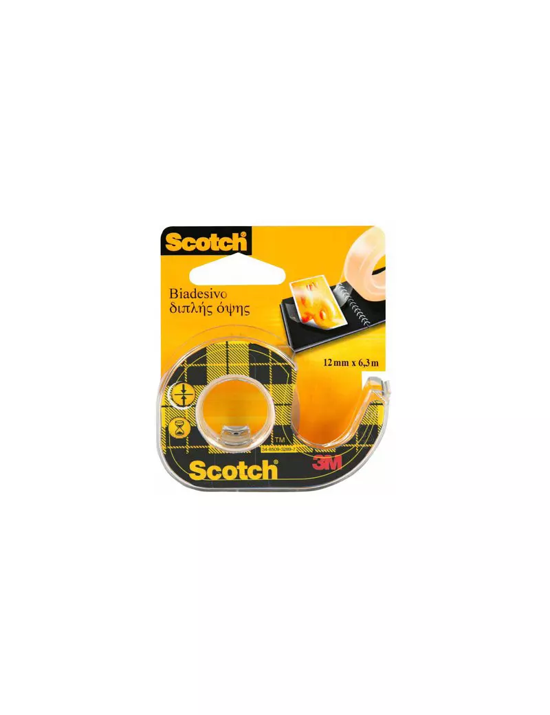 Nastro Biadesivo Scotch 665 3M - No Liner - 12 mm x 6,3 m - 97291 (Trasparente) Nastro Biadesivo Scotch 665 3M - No Liner - 12 mm x 6,3 m - 97291 (Trasparente)