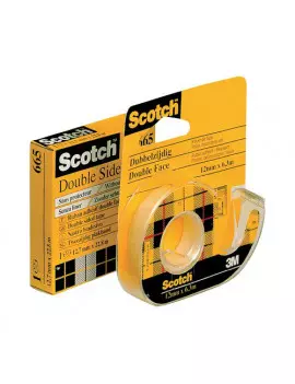 Nastro Biadesivo Scotch 665 3M - No Liner - 12 mm x 33 m - 82249 (Trasparente)