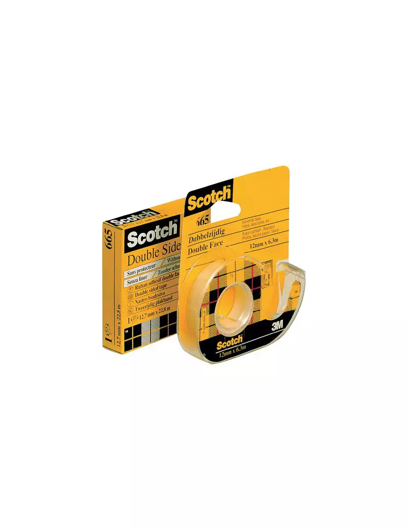 Nastro Biadesivo Scotch 665 3M - No Liner - 12 mm x 33 m - 82249 (Trasparente) Nastro Biadesivo Scotch 665 3M - No Liner - 12 mm x 33 m - 82249 (Trasparente)