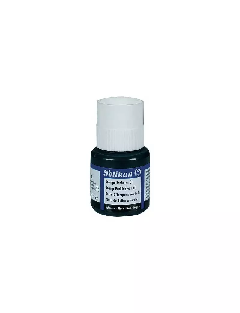 Inchiostro con Olio per Timbri Pelikan - 30 ml - 351353 (Nero) Inchiostro con Olio per Timbri Pelikan - 30 ml - 351353 (Nero)
