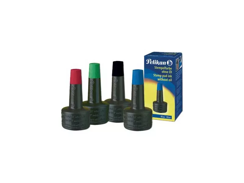 Inchiostro senza Olio per Timbri Pelikan - 28 ml - 351213 (Blu) Inchiostro senza Olio per Timbri Pelikan - 28 ml - 351213 (Blu)