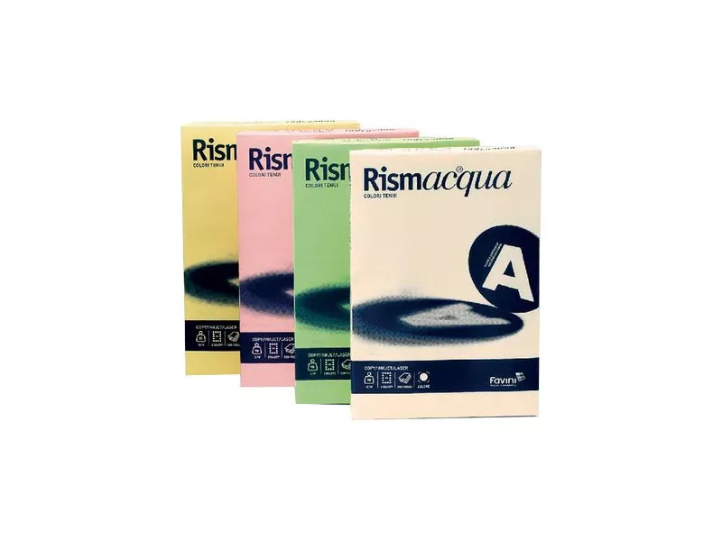 Cartoncino Colorato Rismacqua Favini - A4 - 140 g - A65X224 (Assortiti Tenui Conf. 200) Cartoncino Colorato Rismacqua Favini - A4 - 140 g - A65X224 (Assortiti Tenui Conf. 200)