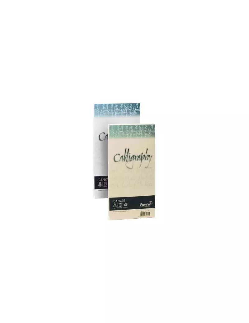 Buste Calligraphy Canvas Favini - 12x18 cm - 100 g - A570417 (Bianco Conf. 25) Buste Calligraphy Canvas Favini - 12x18 cm - 100 g - A570417 (Bianco Conf. 25)