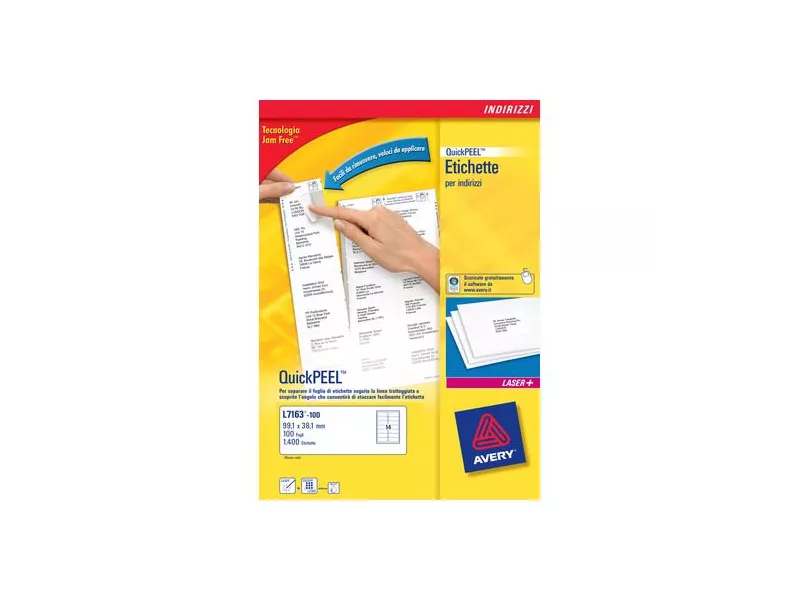 Etichette Adesive BlockOut Avery - 99,1x57 mm - L7173-100 (Bianco Conf. 100) Etichette Adesive BlockOut Avery - 99,1x57 mm - L7173-100 (Bianco Conf. 100)